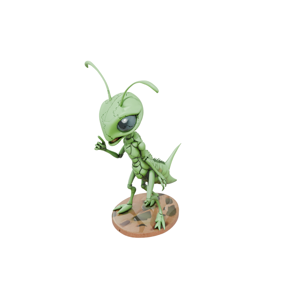 Camo Chibi Flexi Praying Mantis