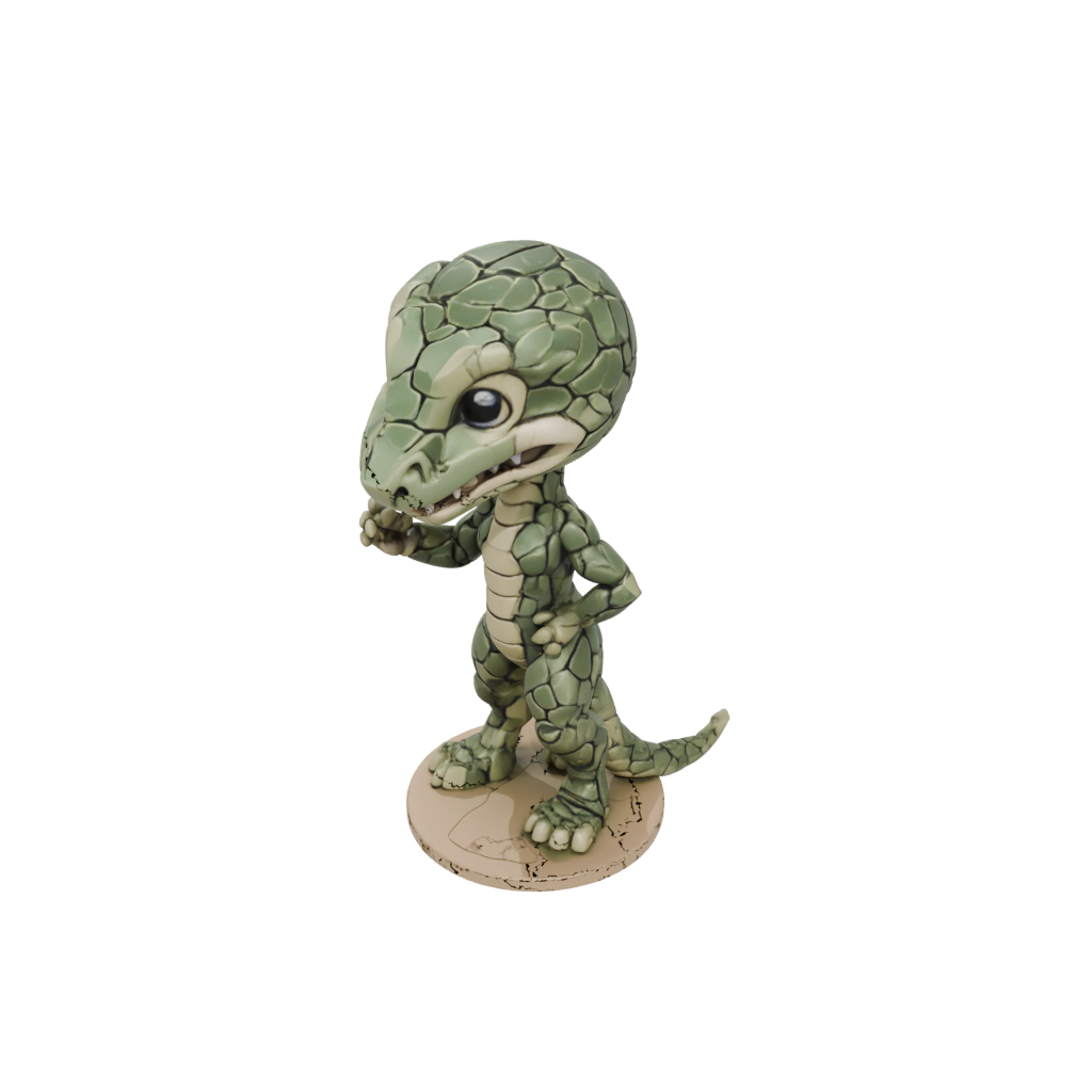 Camo Chibi Flexi Rattlesnake — flexi animals 3D print model, STL