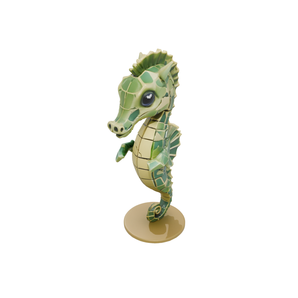 Camo Chibi Flexi Seahorse