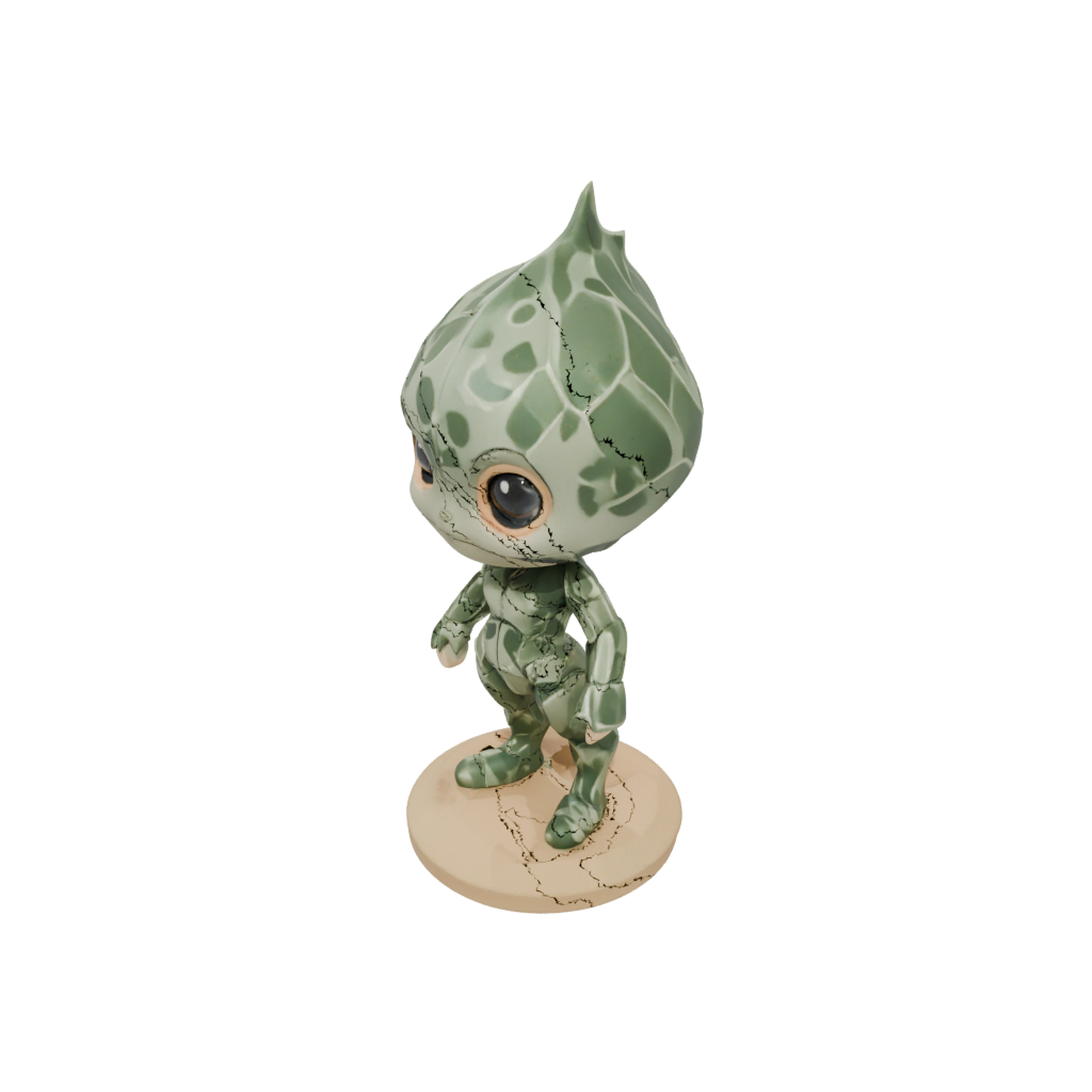 Camo Chibi Flexi Stingray — flexi animals 3D print model, STL