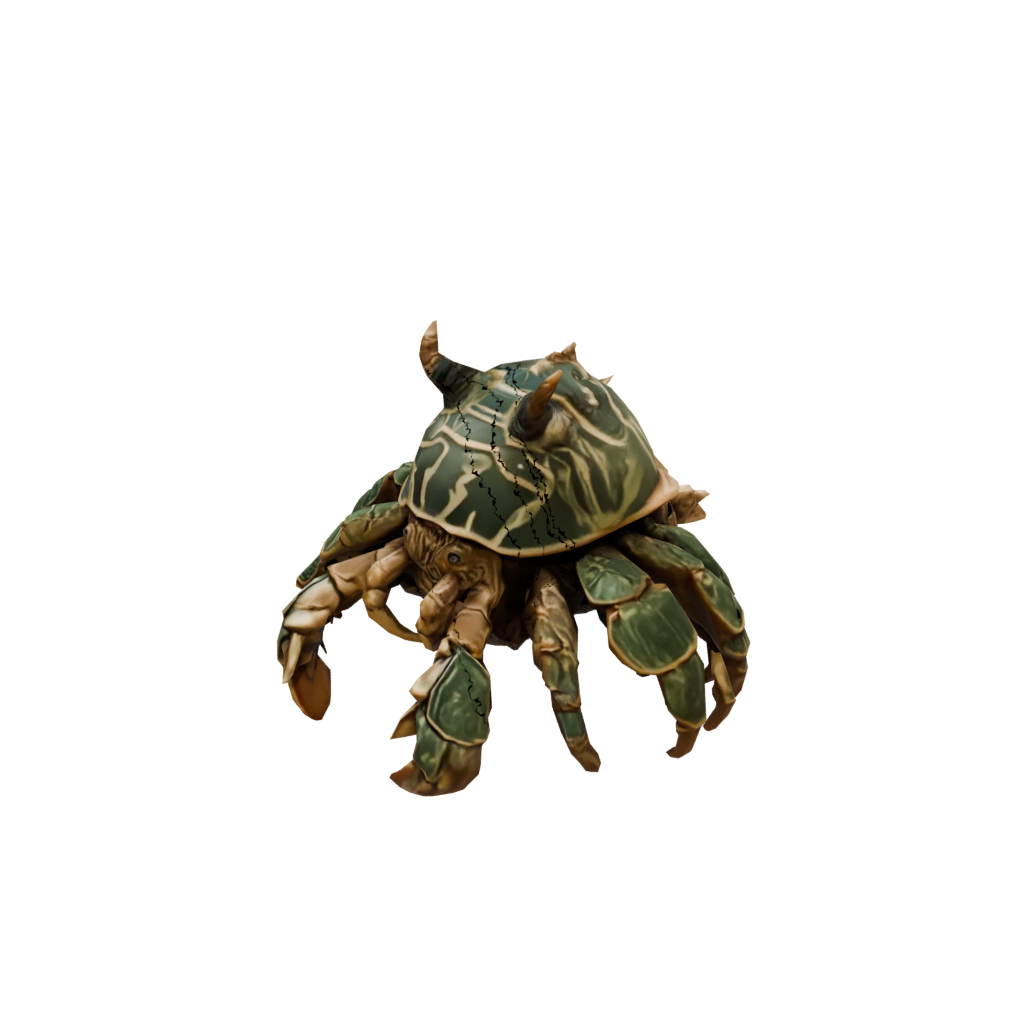Camo Flexi Hermit Crab — flexi animals 3D print model, STL