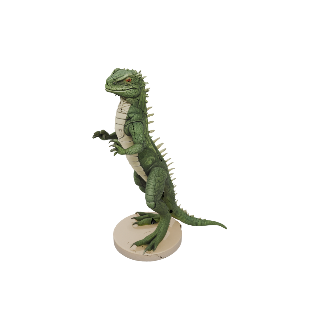 Camo Flexi Iguana — flexi animals 3D print model, STL