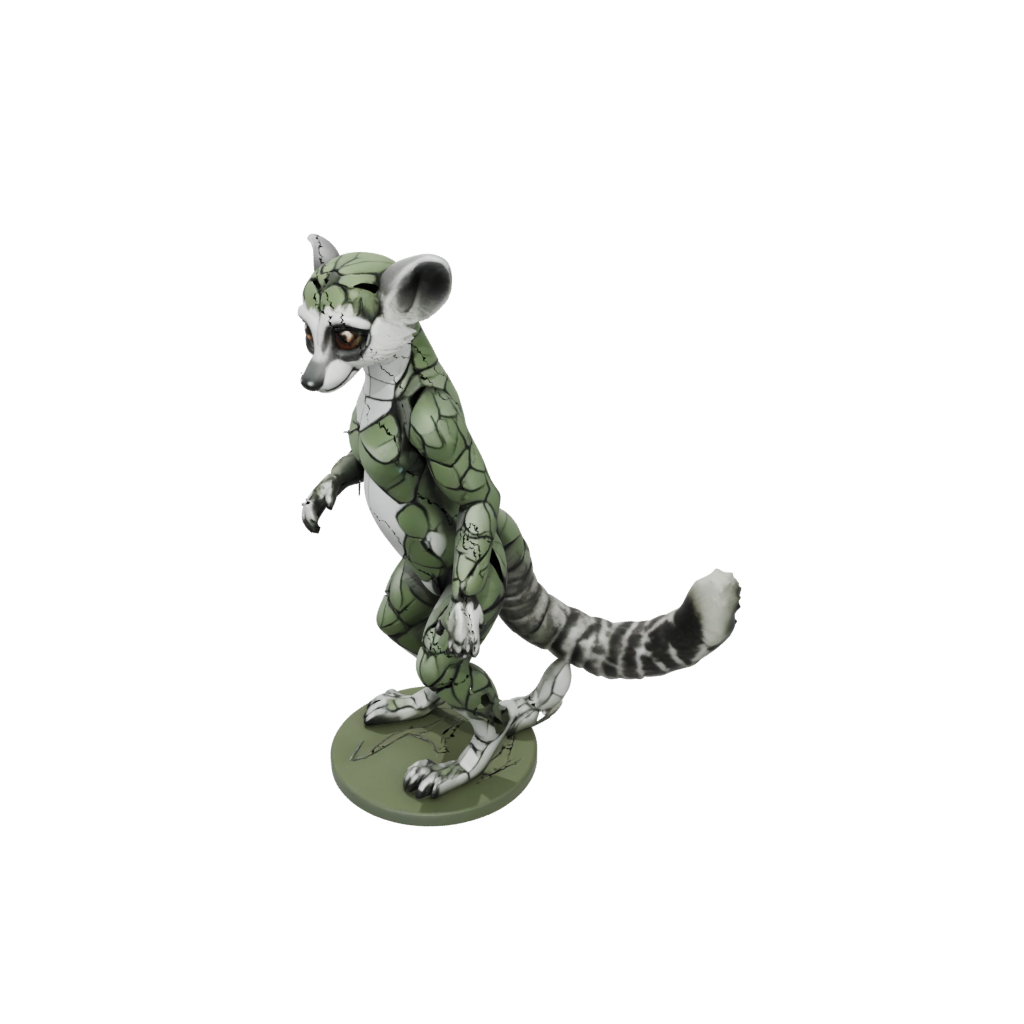 Camo Flexi Lemur — flexi animals 3D print model, STL