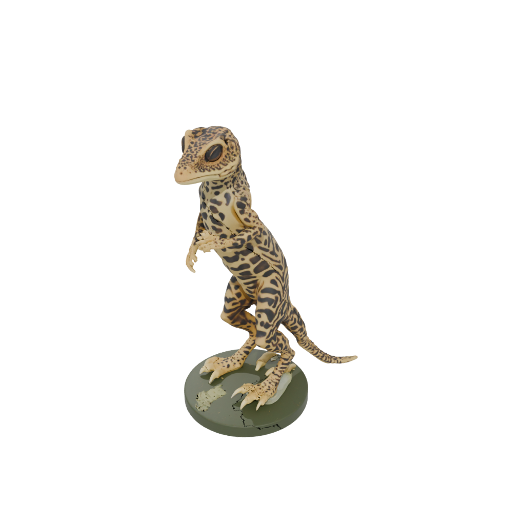 Camo Flexi Leopard Gecko — flexi animals 3D print model, STL