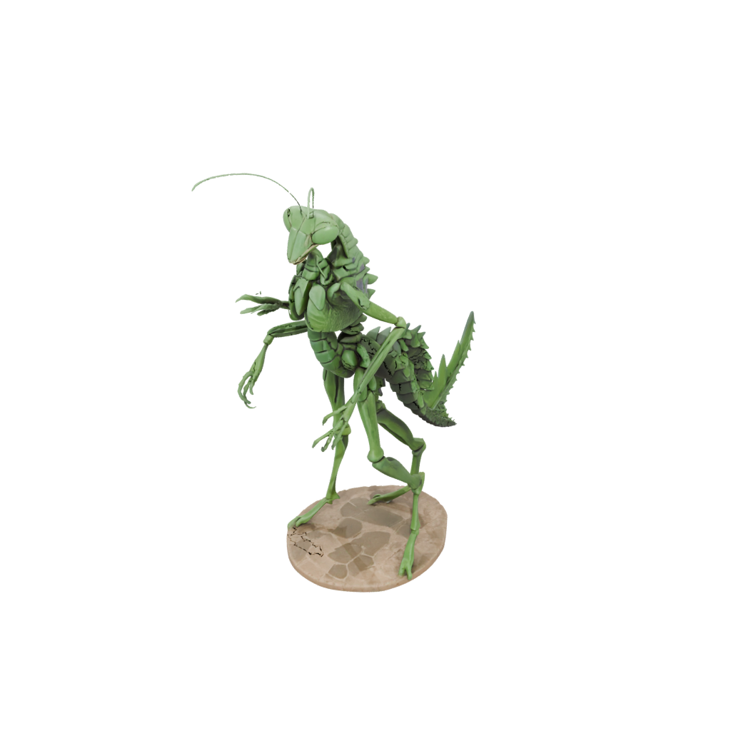 Camo Flexi Praying Mantis — flexi animals 3D print model, STL
