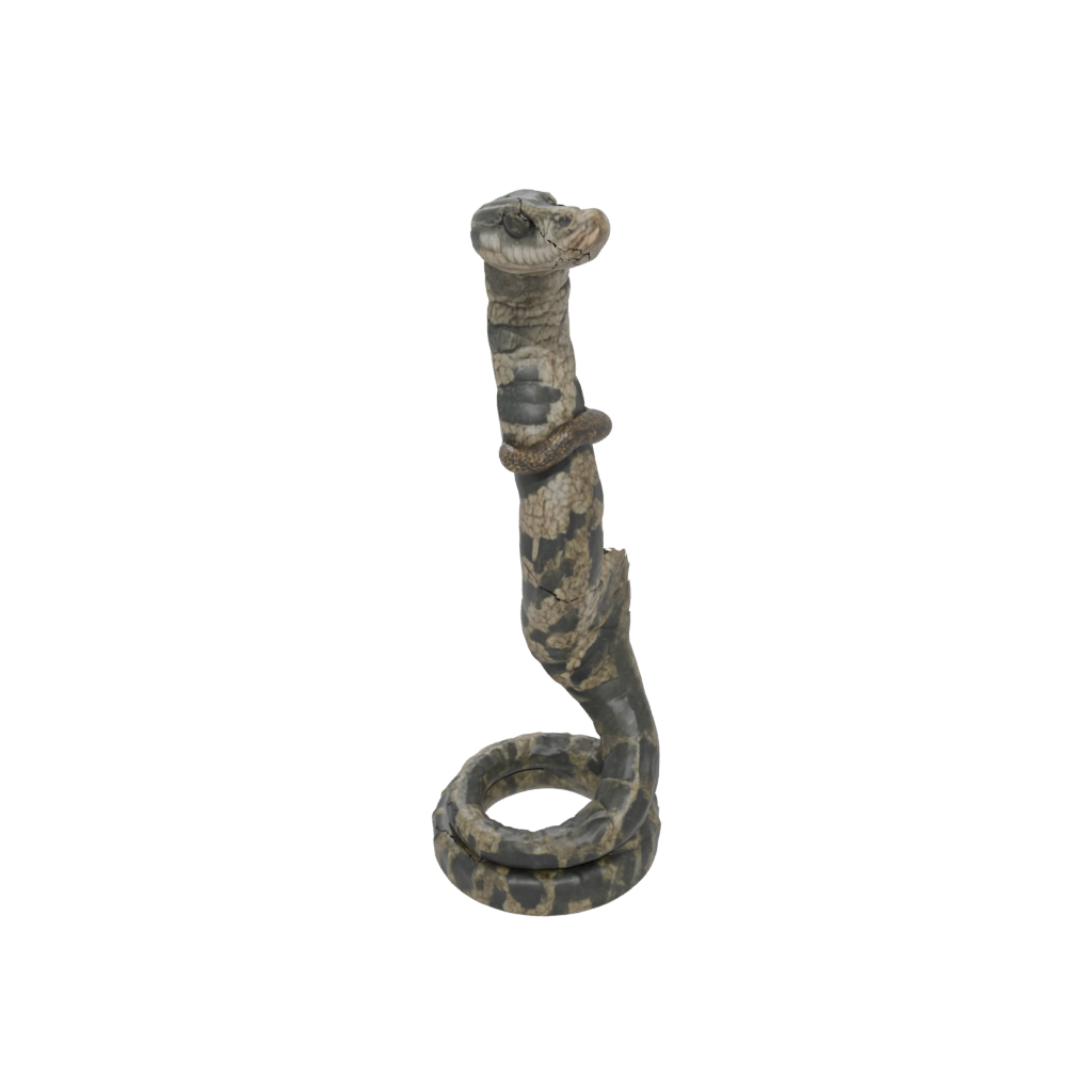Camo Flexi Rattlesnake — flexi animals 3D print model, STL