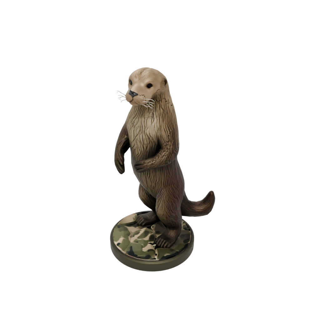 Camo Flexi Sea Otter — flexi animals 3D print model, STL