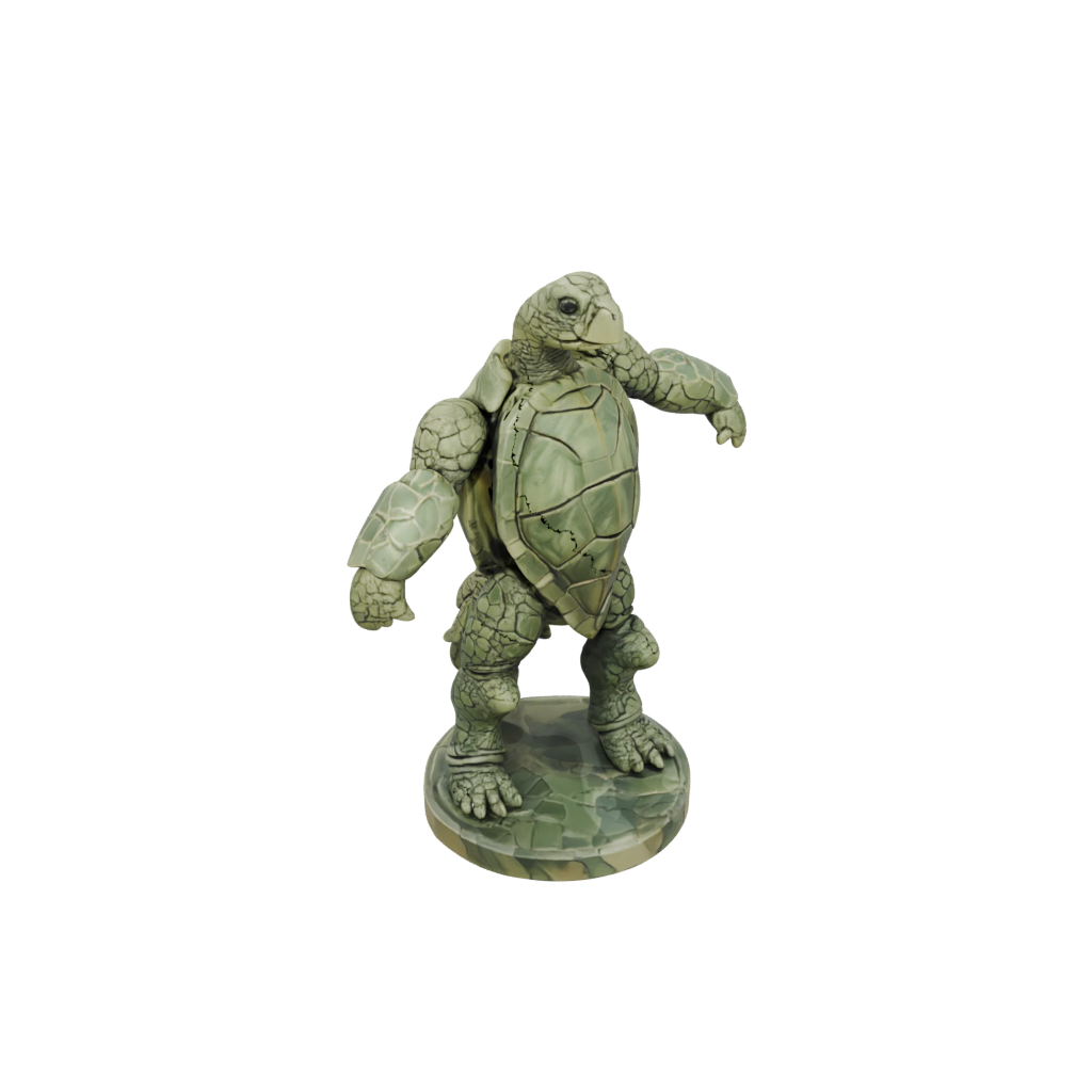 Camo Flexi Sea Turtle — flexi animals 3D print model, STL