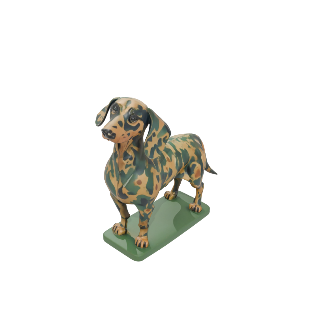 Camo Floral Flexi Dachshund Dog