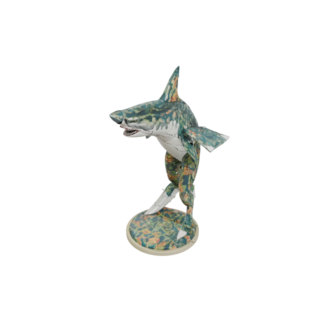 Camo Floral Flexi Great White Shark