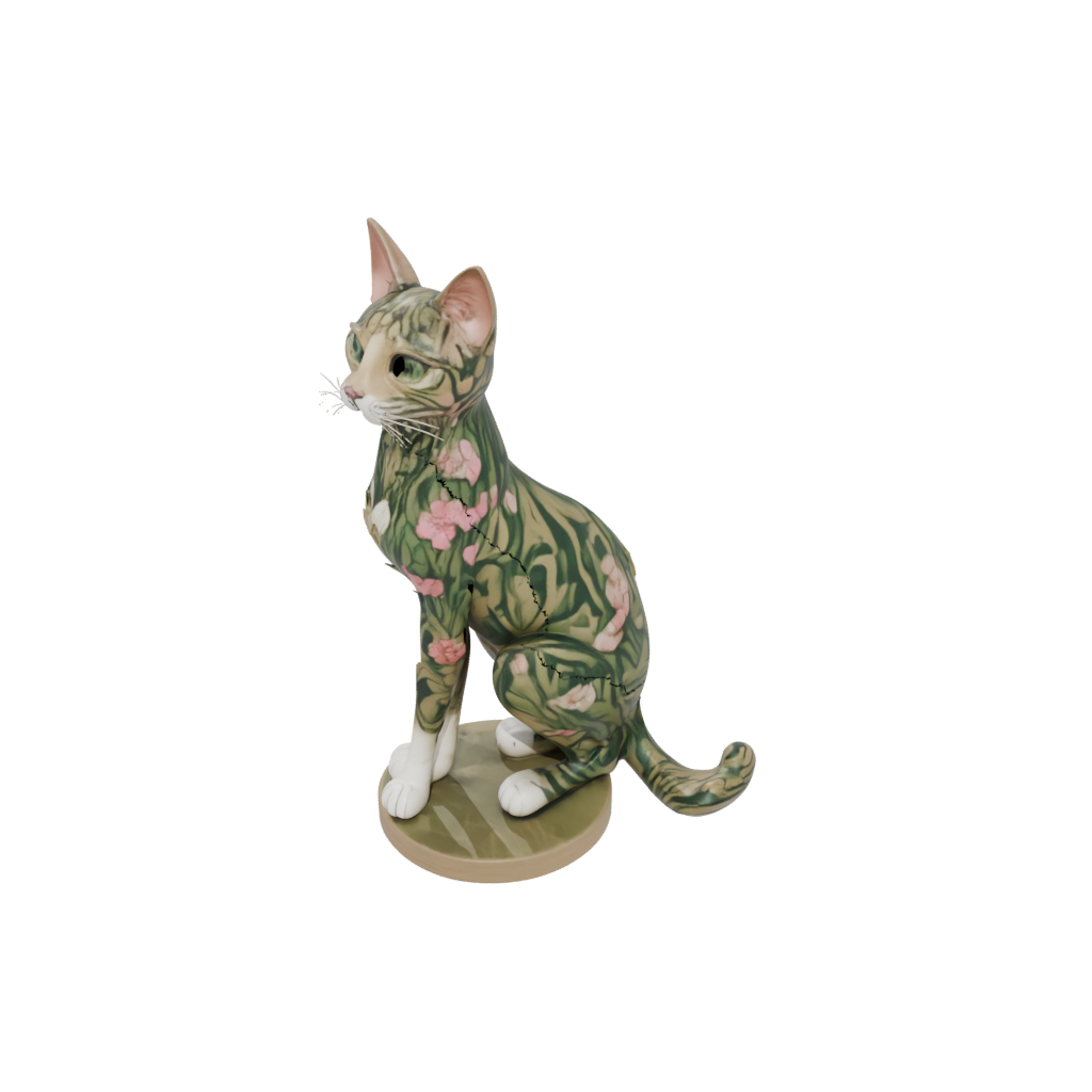 Camo Floral Flexi Tabby Cat