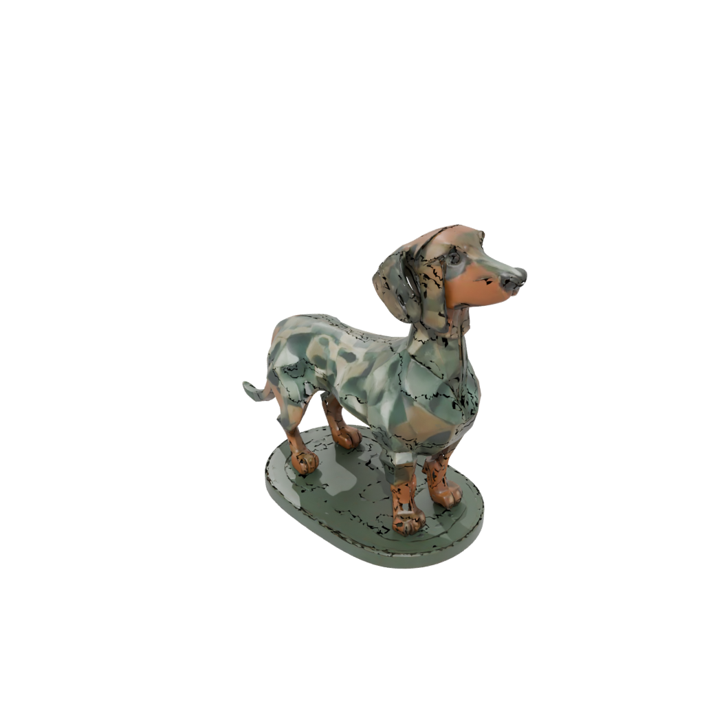 Camo Geo Flexi Dachshund Dog