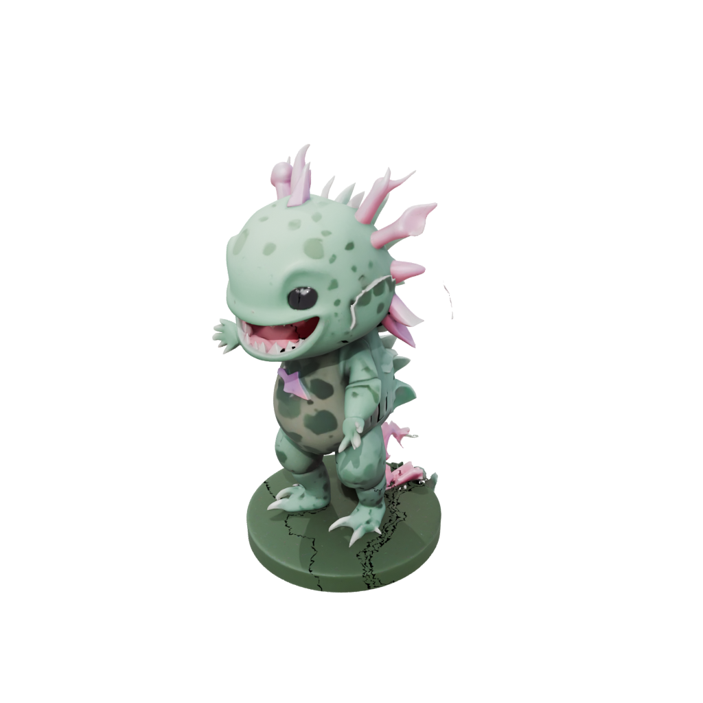 Camo Kawaii Flexi Axolotl