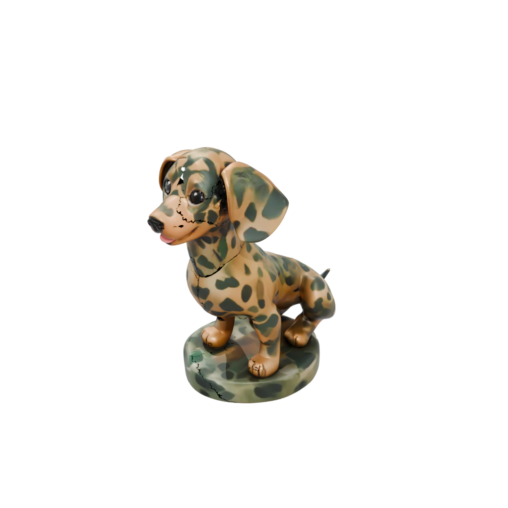 Camo Kawaii Flexi Dachshund Dog