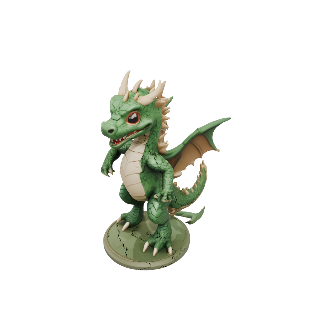Camo Kawaii Flexi Dragon