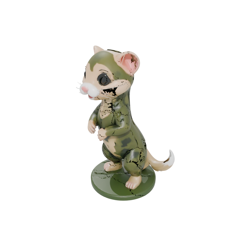 Camo Kawaii Flexi Ferret