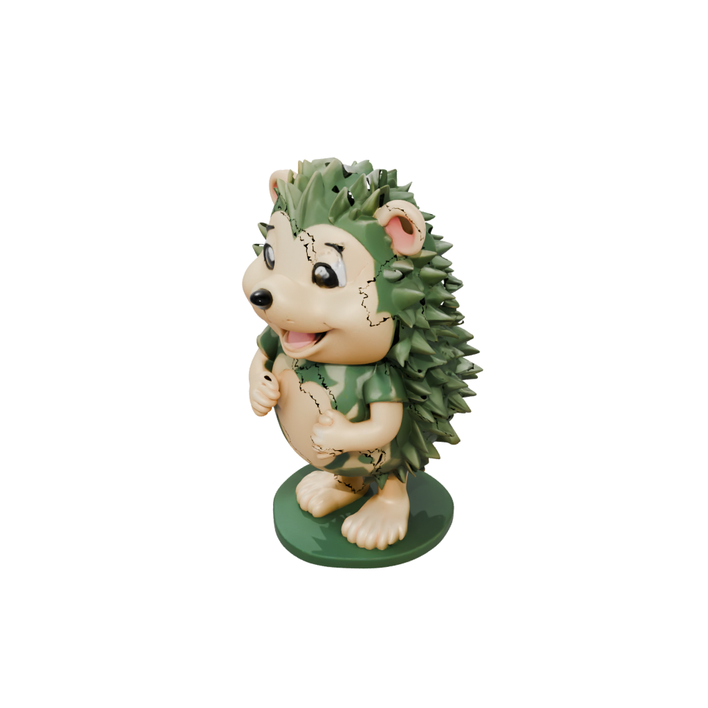 Camo Kawaii Flexi Hedgehog
