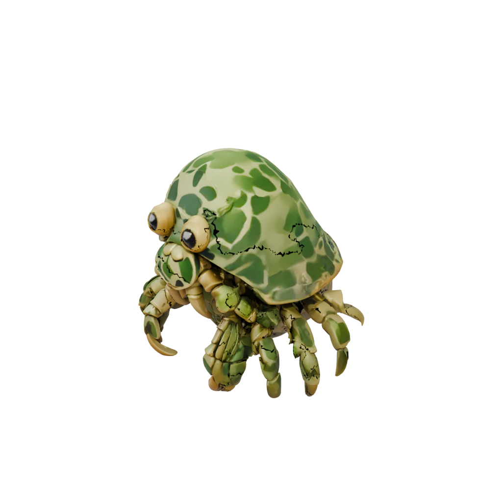 Camo Kawaii Flexi Hermit Crab