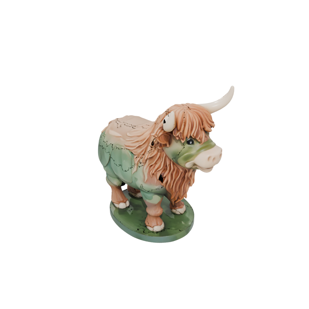 Camo Kawaii Flexi Highland Cow