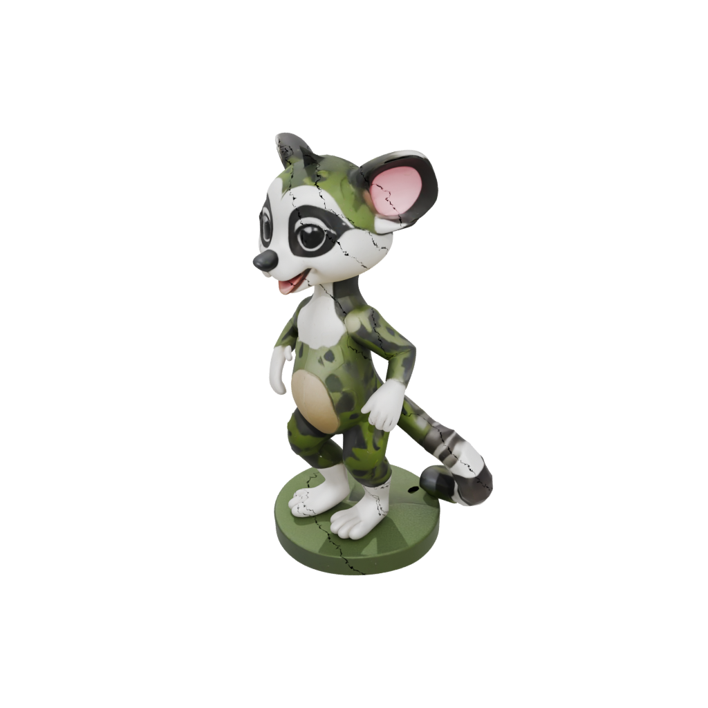 Camo Kawaii Flexi Lemur