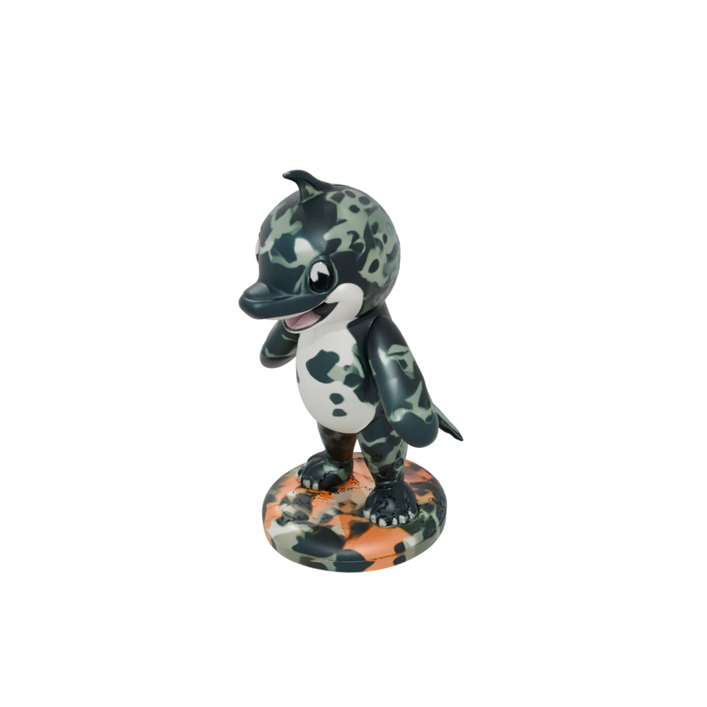 Camo Kawaii Flexi Orca Whale