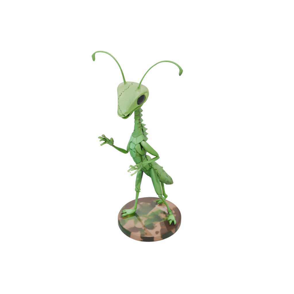 Camo Kawaii Flexi Praying Mantis
