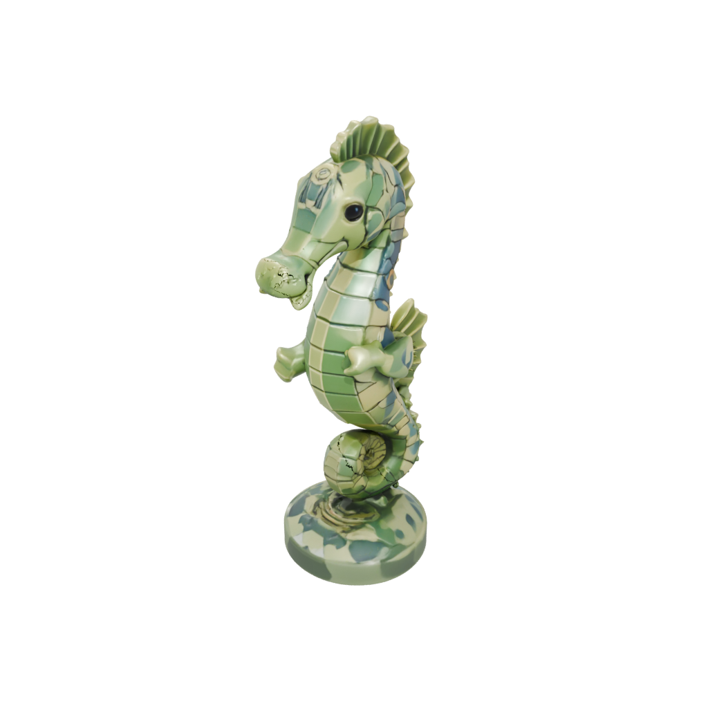 Camo Kawaii Flexi Seahorse