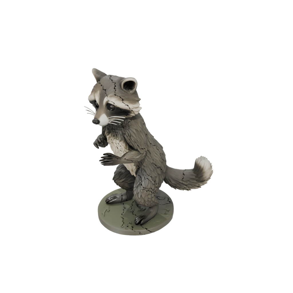 Camo Realistic Flexi Raccoon