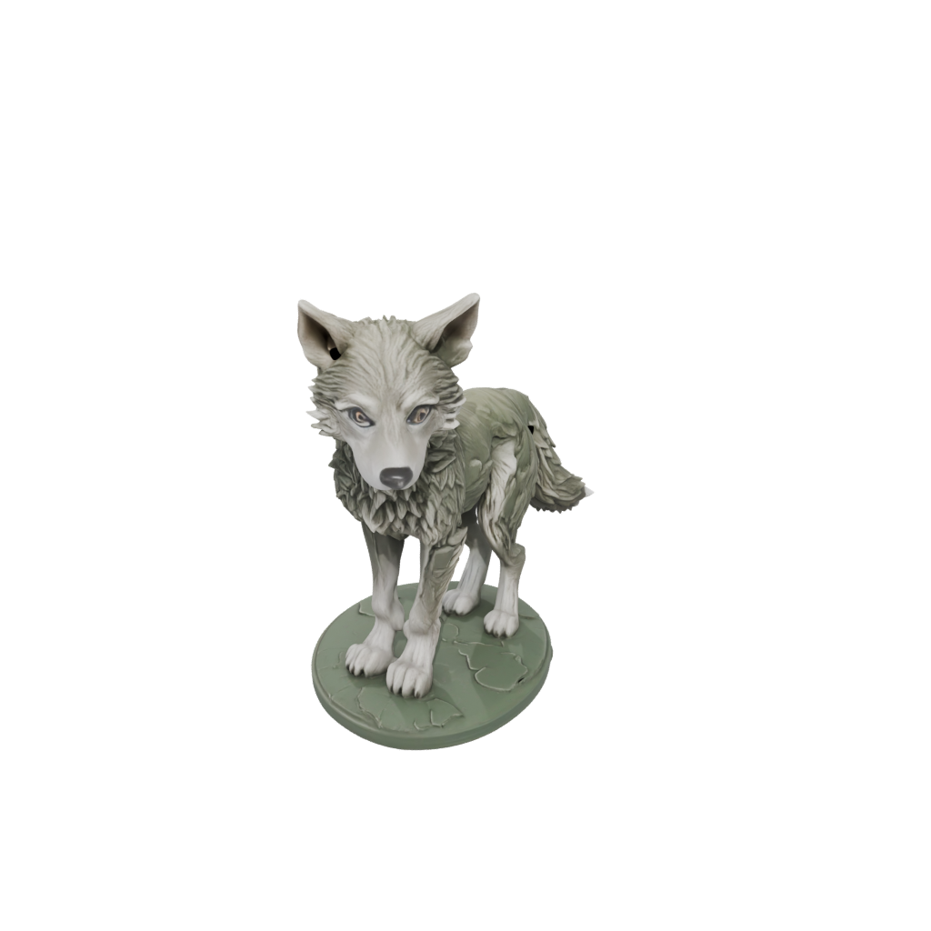 Camo Realistic Flexi Wolf Pup