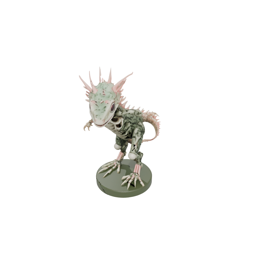 Camo Skeleton Flexi Axolotl