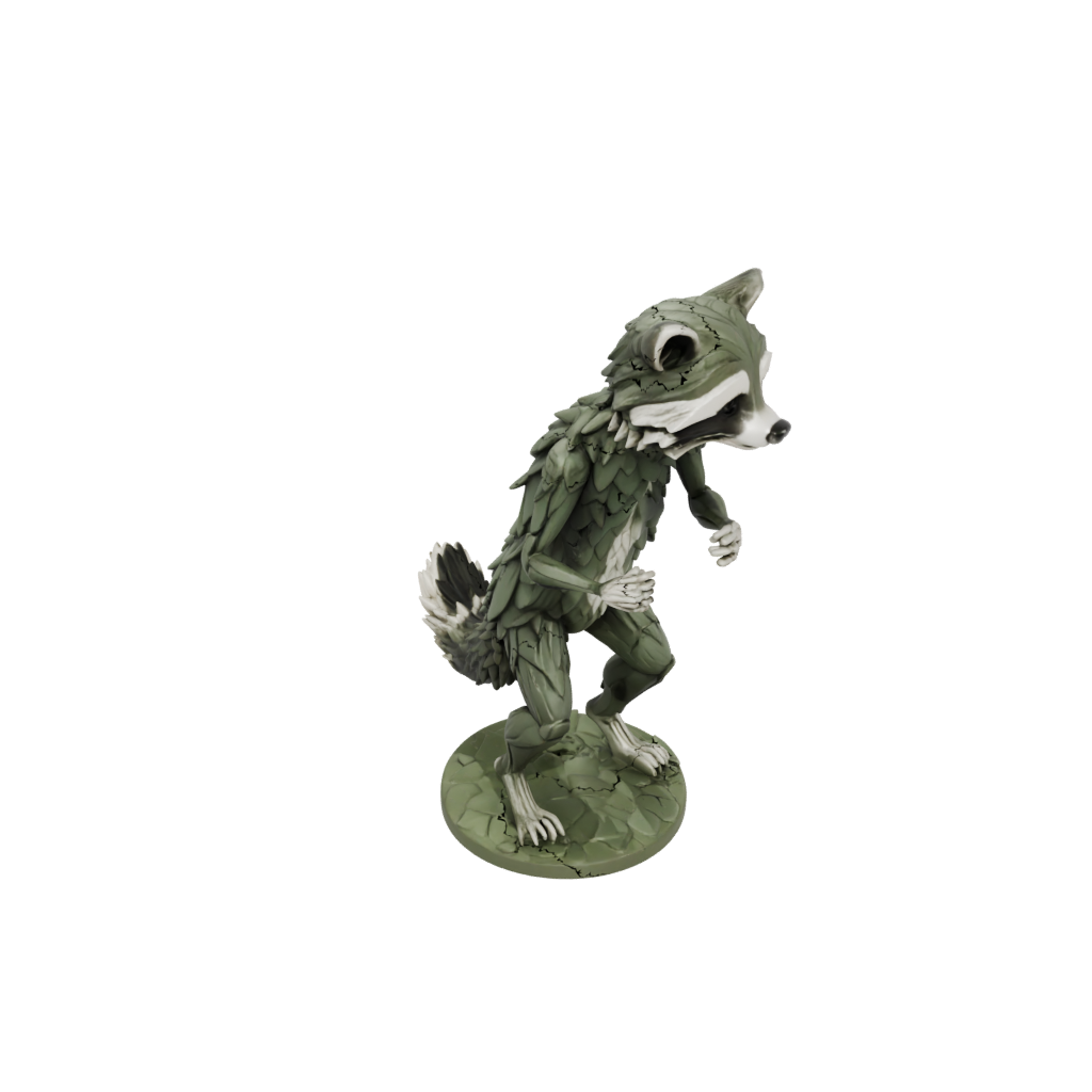 Camo Skeleton Flexi Raccoon