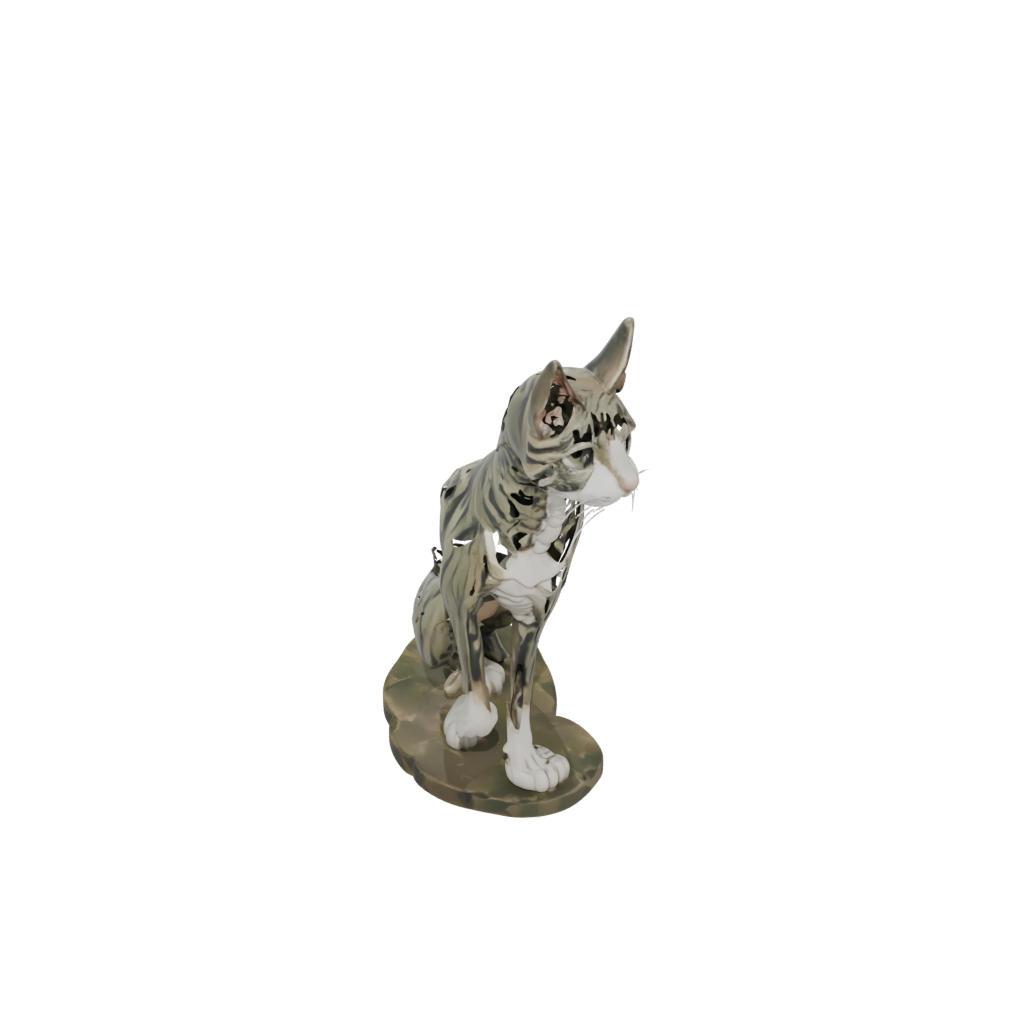 Camo Skeleton Flexi Tabby Cat