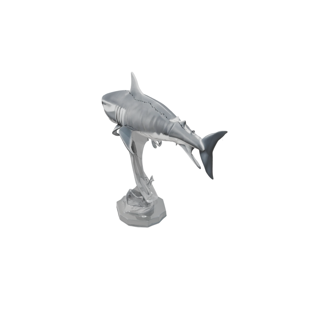 Crystal Armored Flexi Great White Shark