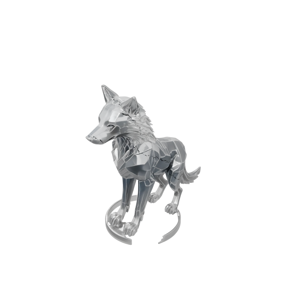 Crystal Armored Flexi Wolf Pup