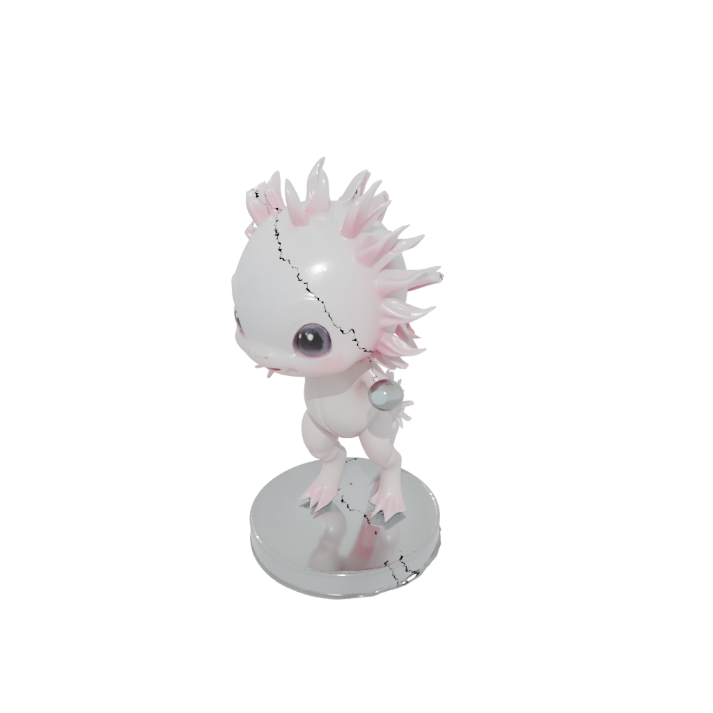 Crystal Chibi Flexi Axolotl