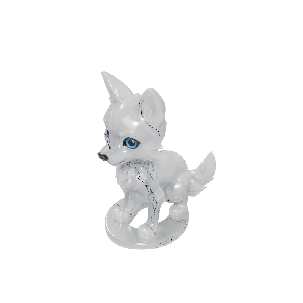 Crystal Chibi Flexi Wolf Pup