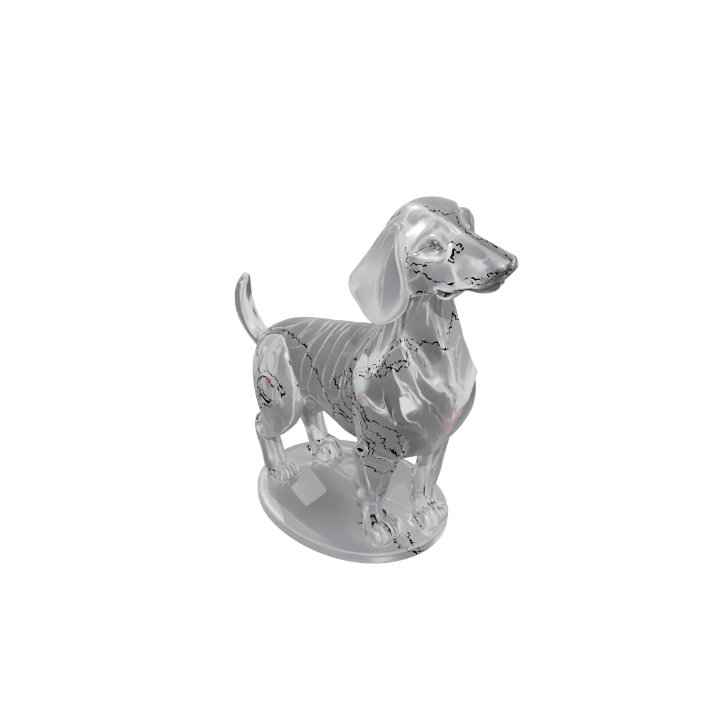 Crystal Floral Flexi Dachshund Dog