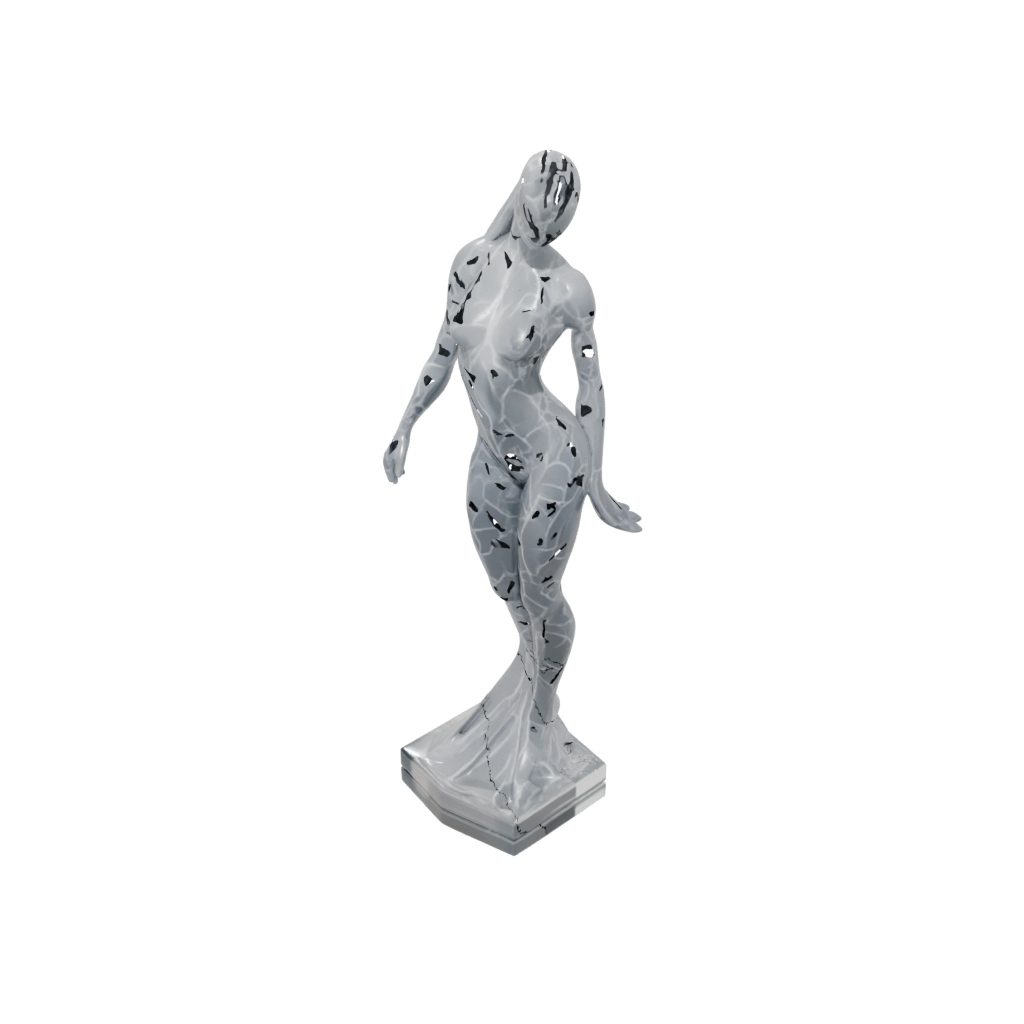 Crystal Floral Flexi Orca Whale