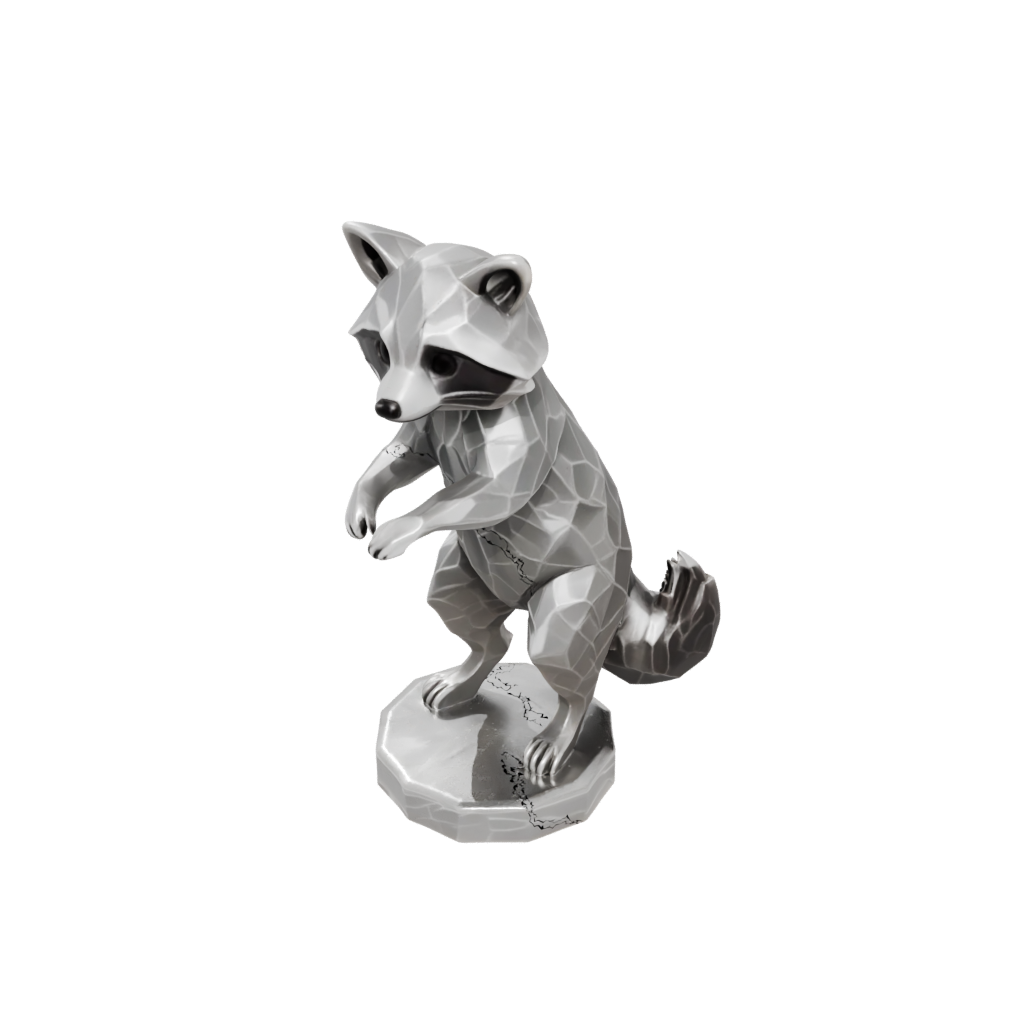 Crystal Floral Flexi Raccoon