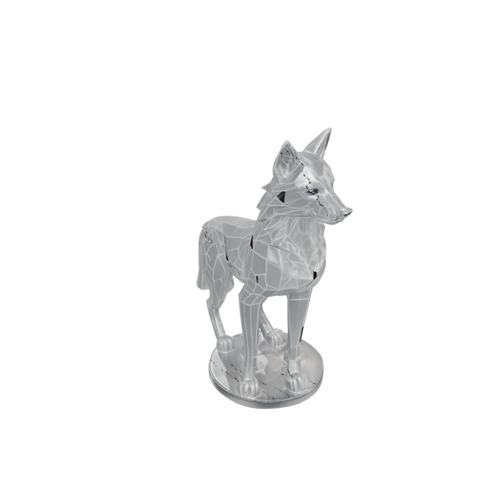 Crystal Floral Flexi Wolf Pup
