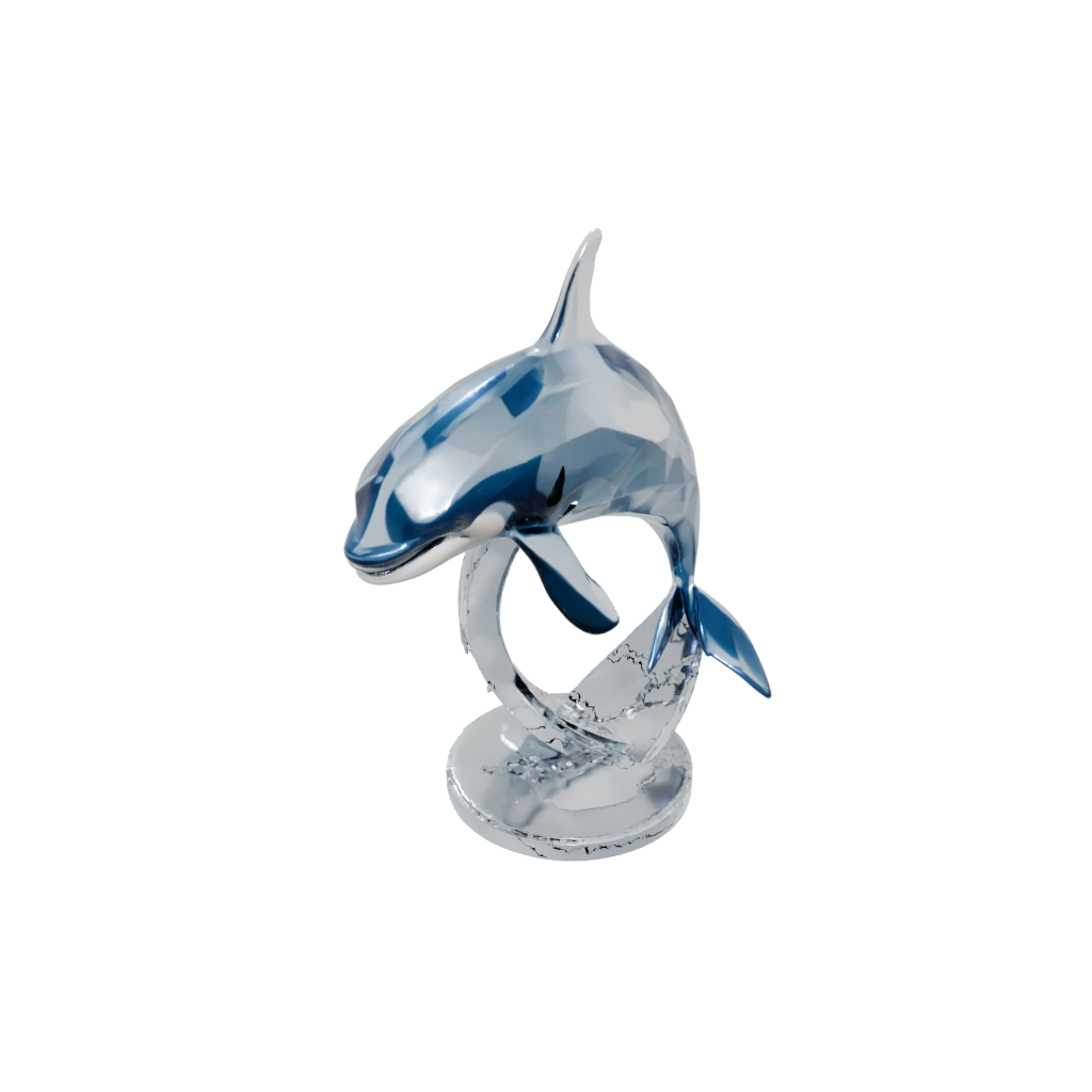 Crystal Geo Flexi Orca Whale
