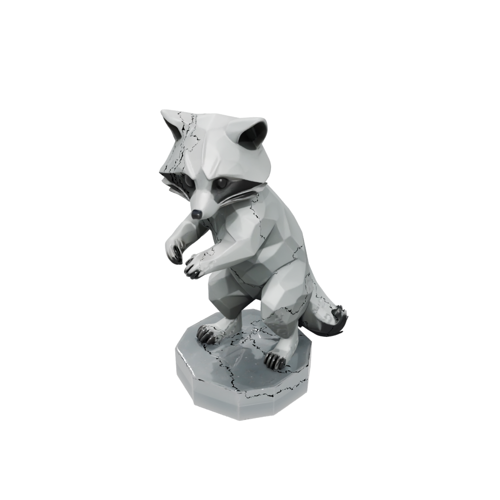 Crystal Geo Flexi Raccoon