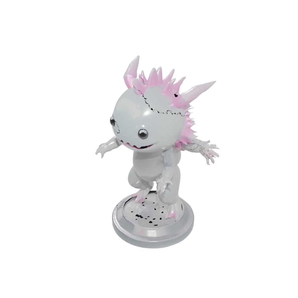 Crystal Kawaii Flexi Axolotl