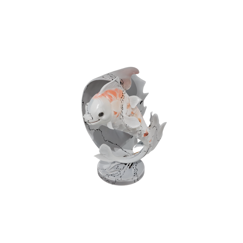 Crystal Kawaii Flexi Koi Fish
