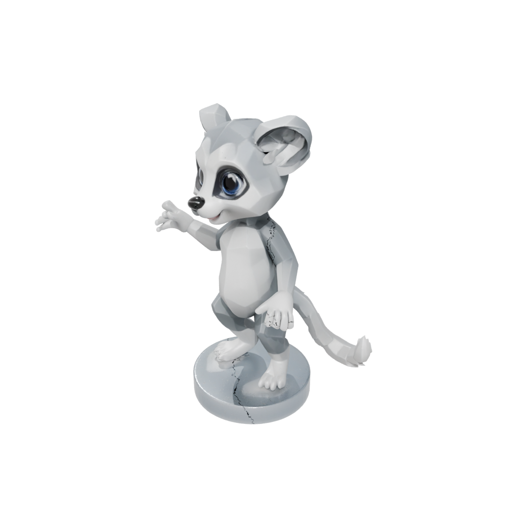 Crystal Kawaii Flexi Lemur
