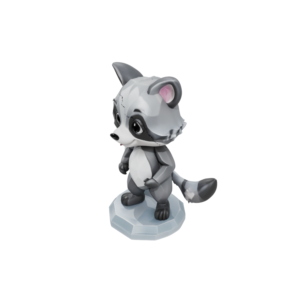 Crystal Kawaii Flexi Raccoon