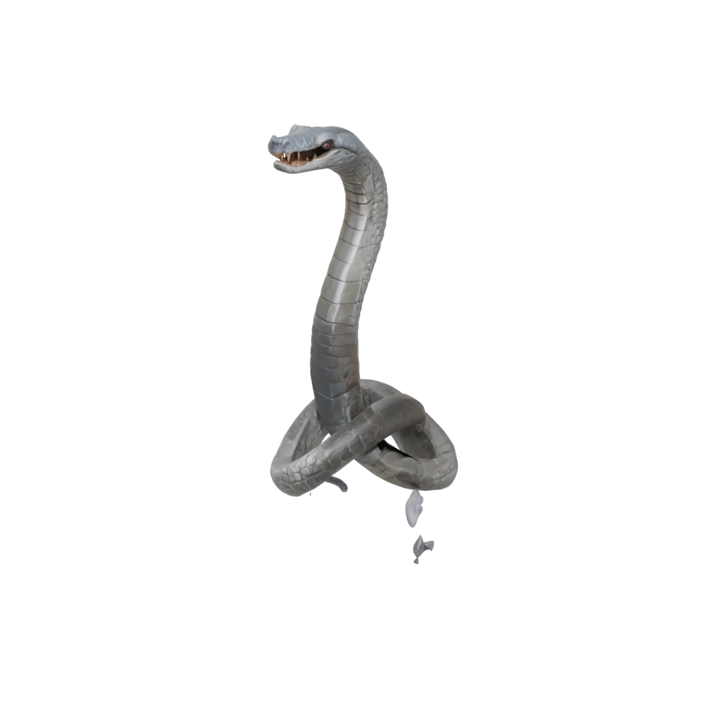 Crystal Realistic Flexi King Cobra