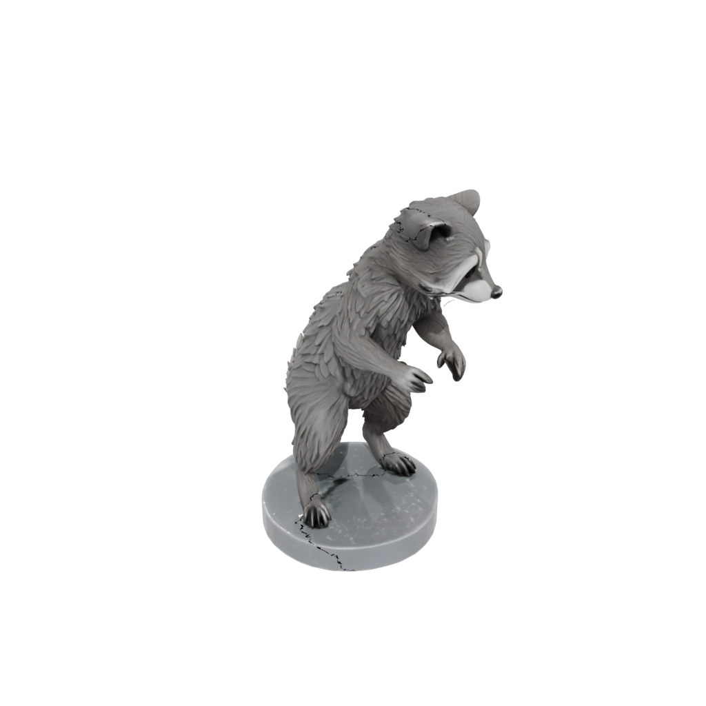 Crystal Realistic Flexi Raccoon