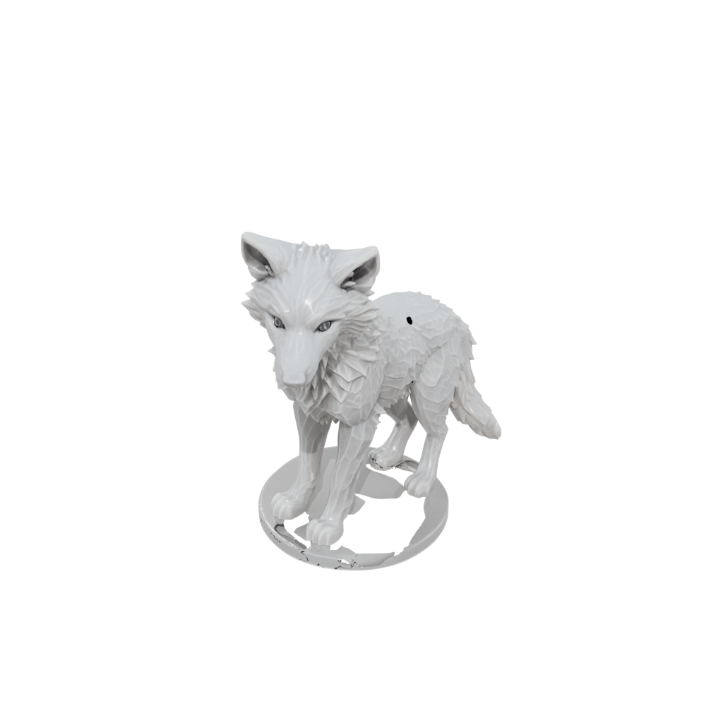 Crystal Realistic Flexi Wolf Pup