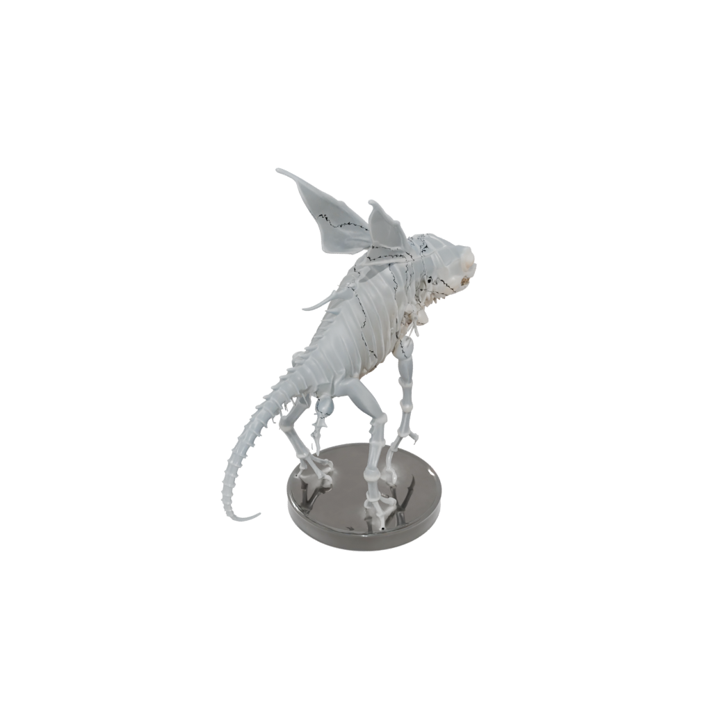 Crystal Skeleton Flexi Axolotl
